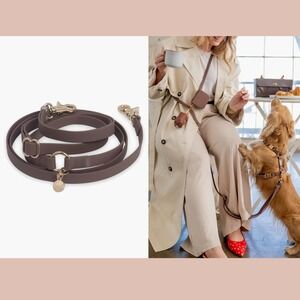 NEW $46 Sunny Tails [ Espresso Brown ] 4-in-1 Convertible Hands Free Leash U1620